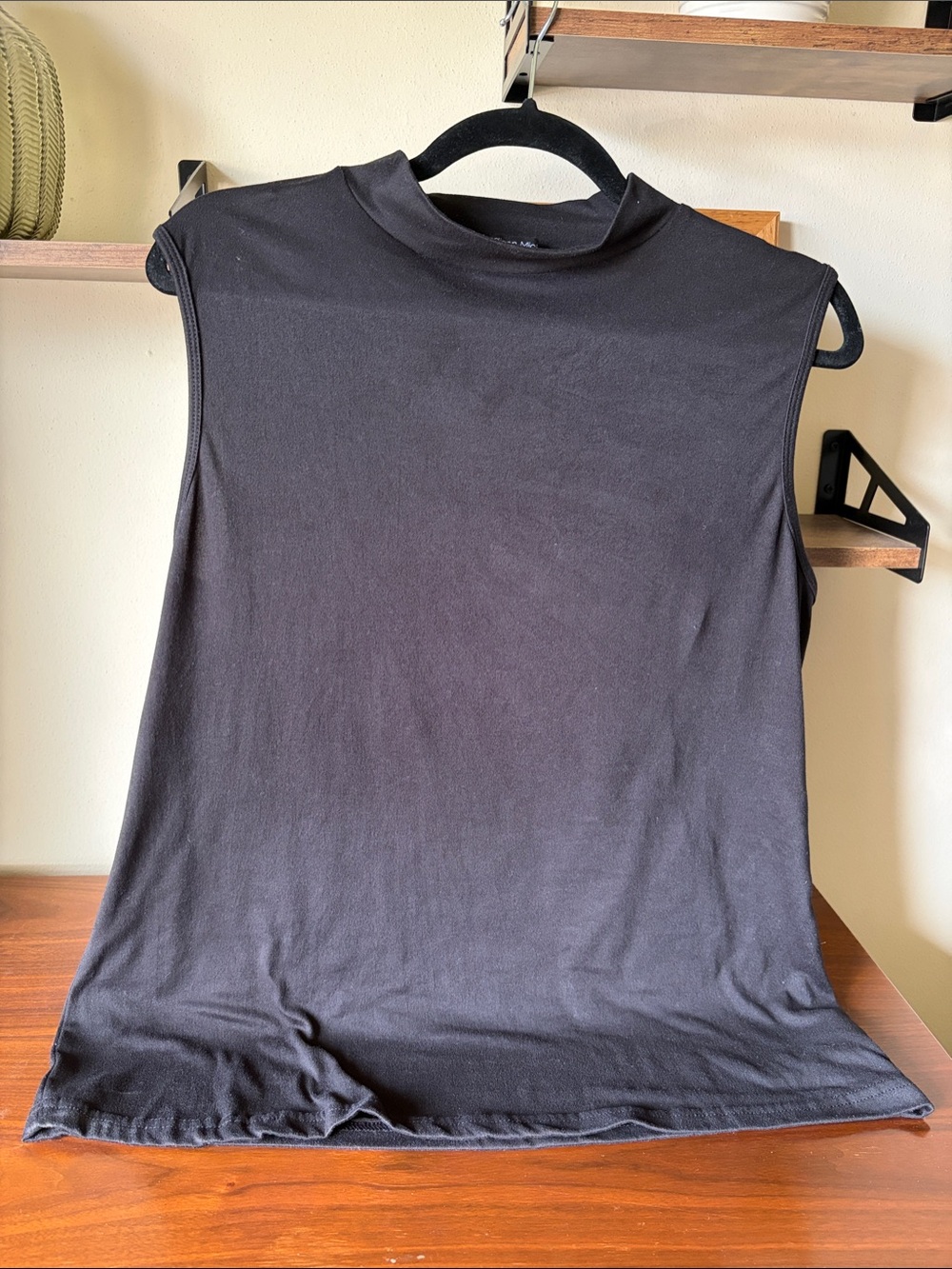 Women’s Sleeveless Mock Neck Tank Top - Black